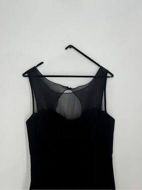 Reformation Eydie Semi Sheer Chiffon Sleeveless Midi Dress In Black